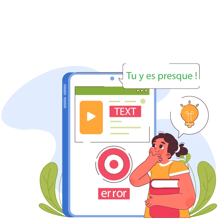 Exemple de retour encourageant après une réponse dans un jeu Edukatro