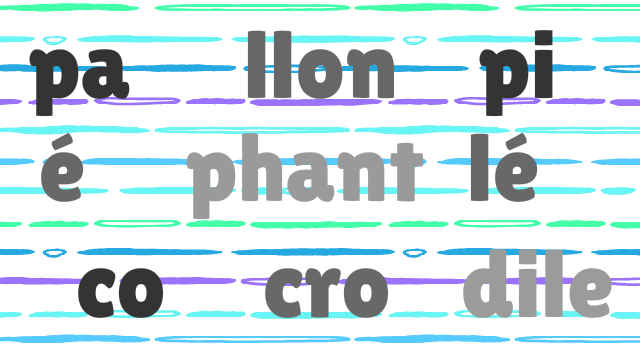 Aperçu du jeu éducatif Construire un mot de 3 syllabes