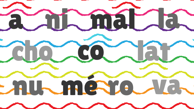 Aperçu du jeu éducatif Mots trisyllabiques