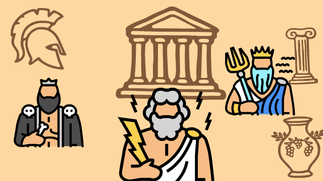 Aperçu du jeu éducatif La mythologie grecque