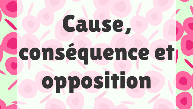Aperçu du jeu éducatif Cause, conséquence et opposition