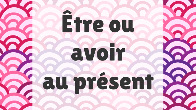Aperçu du jeu éducatif Être ou avoir au présent