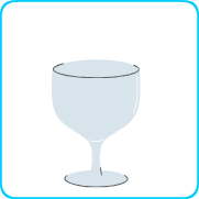 A wine glassUn verre à pied