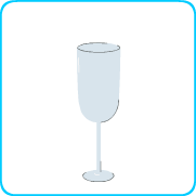 A champagne fluteUne flûte à champagne