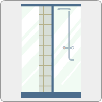 Une cabine de douche